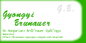 gyongyi brunauer business card